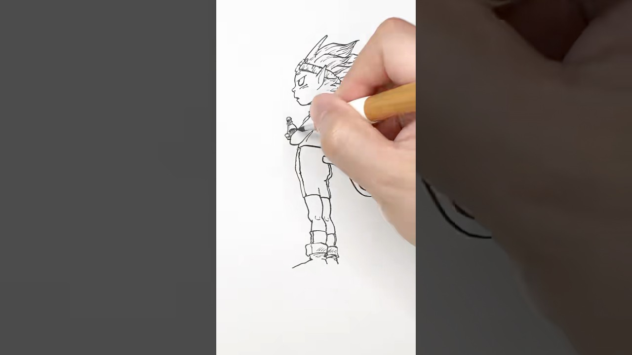 王子描いてみた#サンドランド #イラスト #一発描き #タイムラプス #漫画 #drawing #art #pen