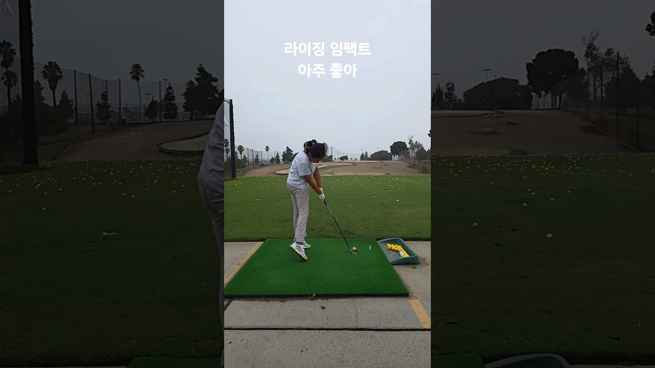 아이언 라이징 임팩트 초딩 아린이 아이언 스윙  307일차 DAY307 9월15일  #golf #golfswing #골프 #골린이