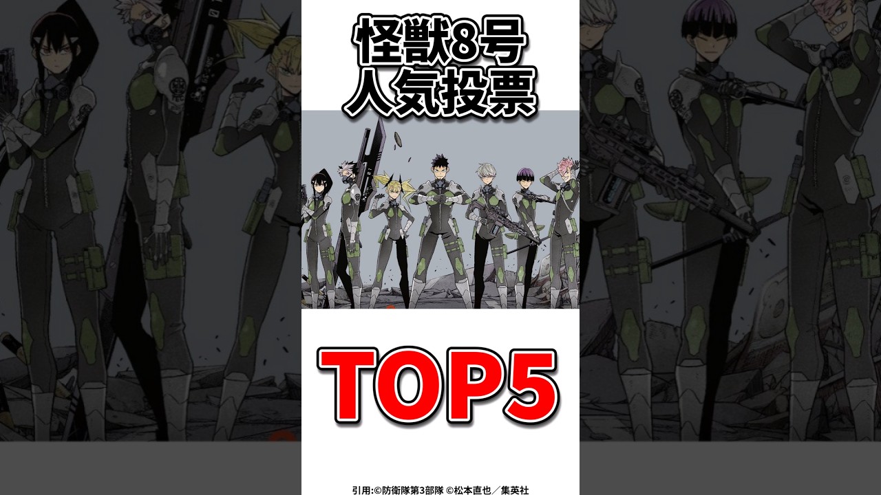 【怪獣8号】1位は絶対アノ人‼️#怪獣8号 #アニメ #ショート