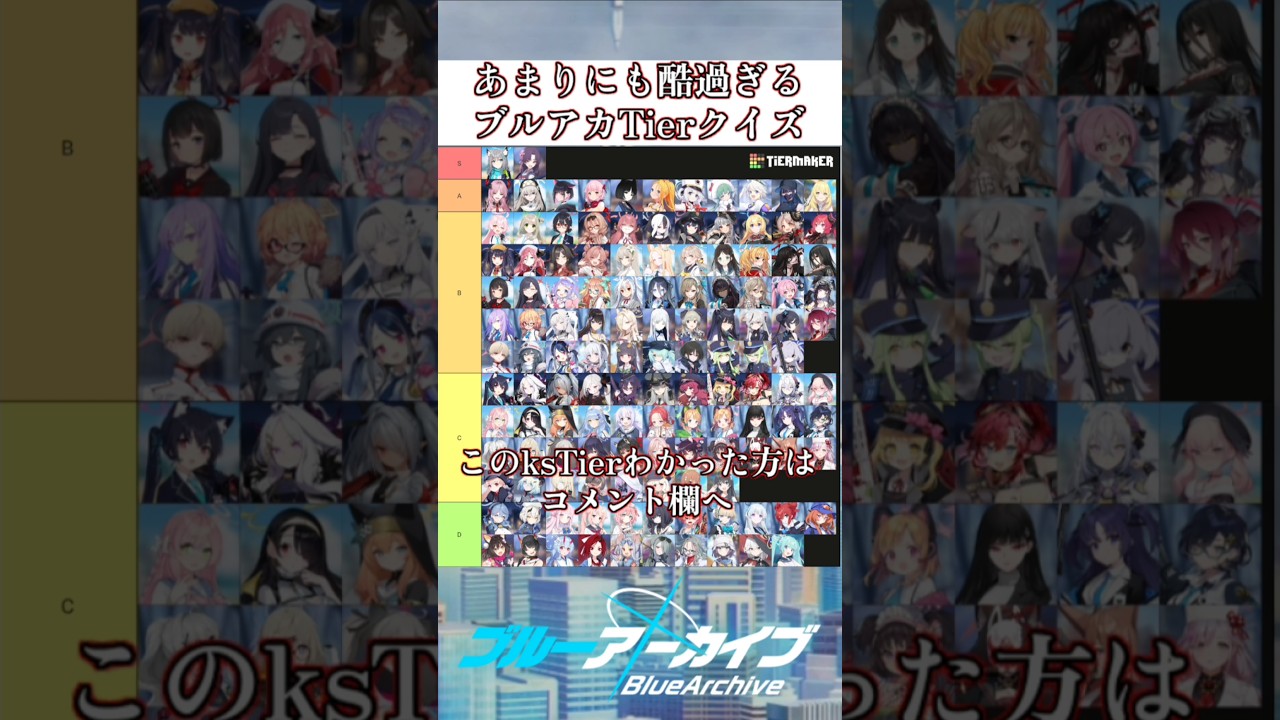 【ブルアカ】最悪なブルアカTierクイズ #ブルアカ #ブルーアーカイブ #BlueArchive #shorts