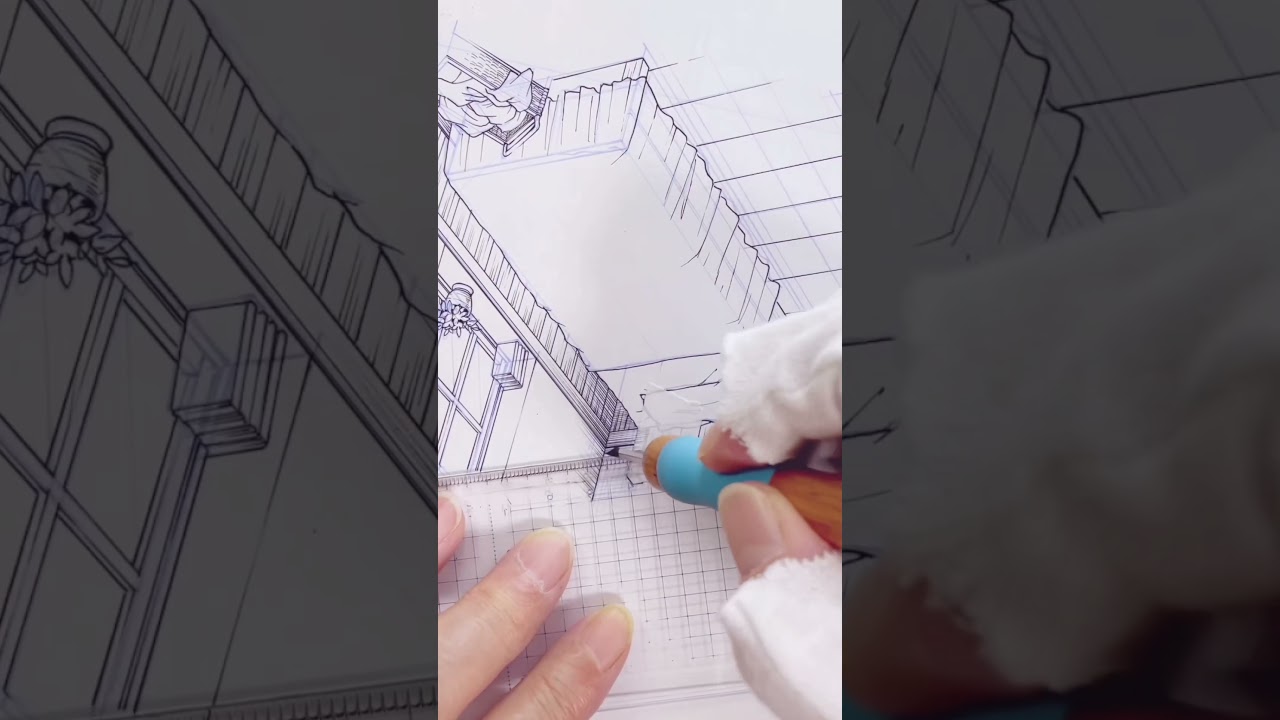 プロアシが描くアナログ背景【japanese manga  background art】p.92#鑑定スキルで成り上がる