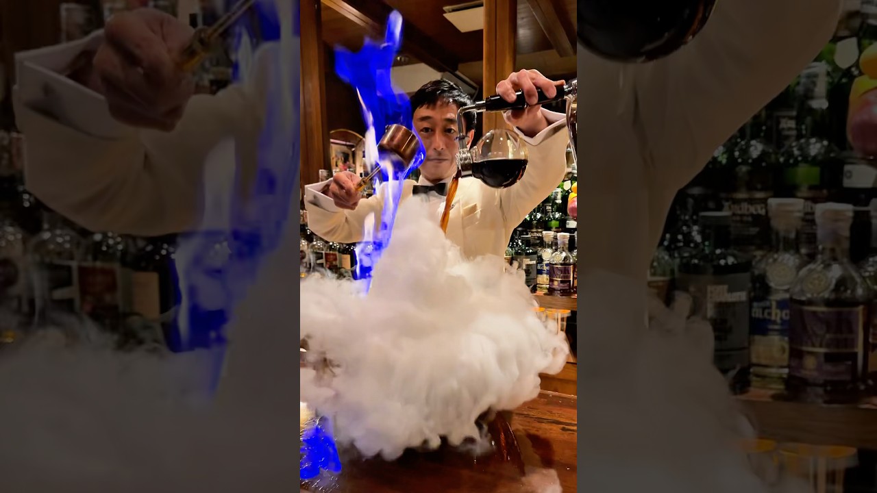 【炎と煙を自在に操るマスターから生まれた一杯は、まさに五感で味わうアート🍸🔥】#bar #cocktail