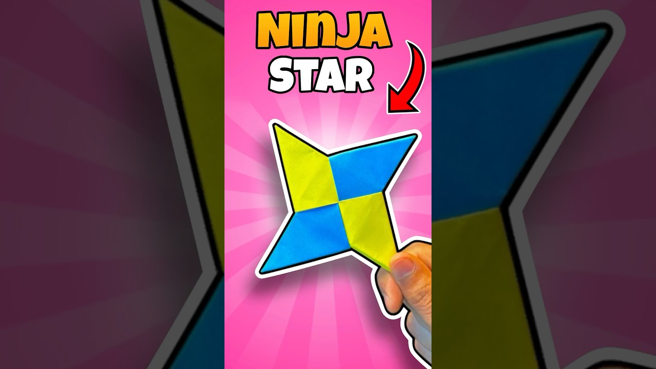 Make a Origami Paper Ninja Star 🤩 #shorts