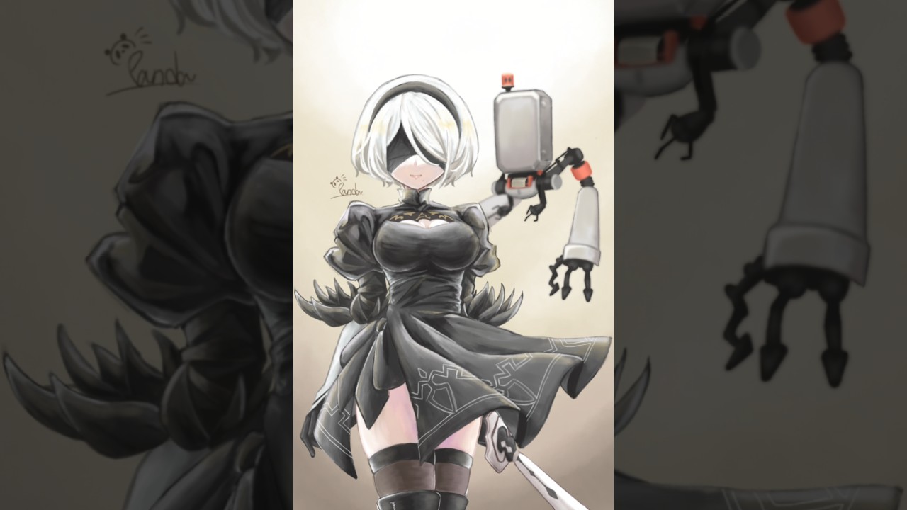 2B#ニーアオートマタ #イラスト #イラストメイキング