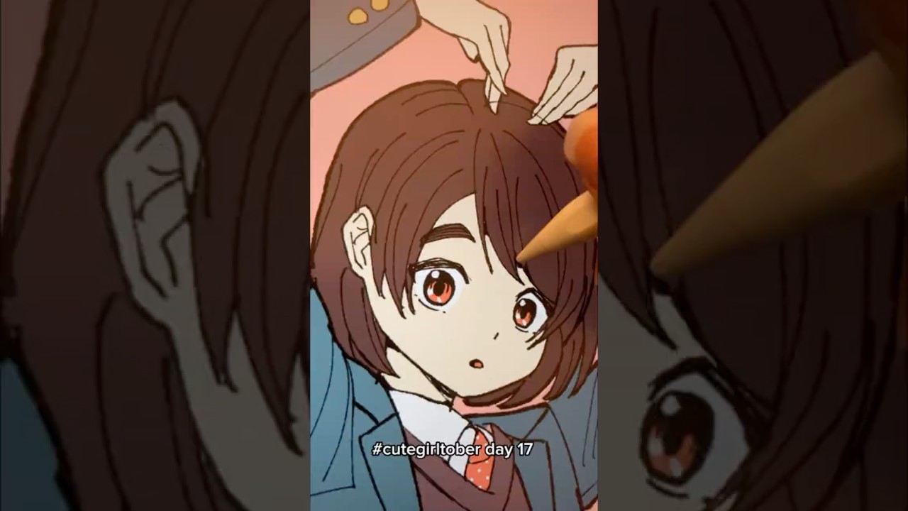 day 17: academia #cutegirltober  #aconditioncalledlove #花野井くんと恋の病 #イラスト #少女漫画 #shoujoanime #cuteart