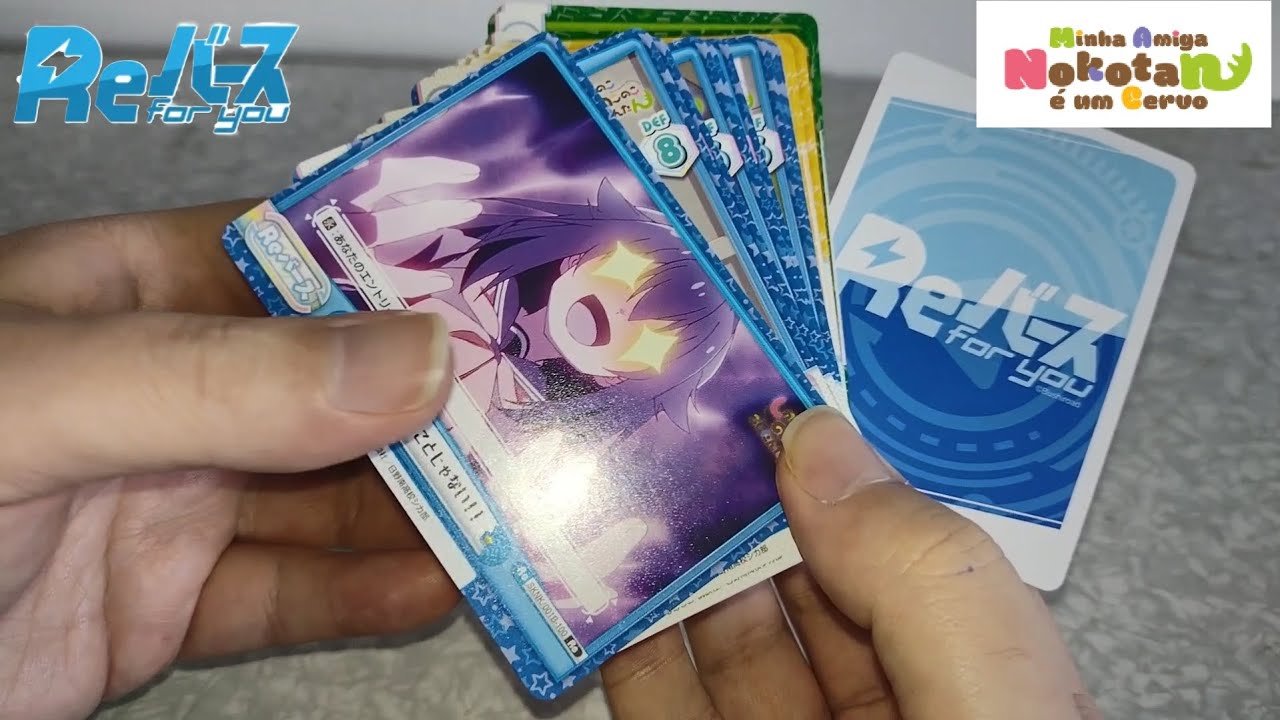 MOSTRANDO LOTE DE CARDS REBIRTH FOR YOU DO ANIME MINHA AMIGA NOKOTAN É UM CERVO