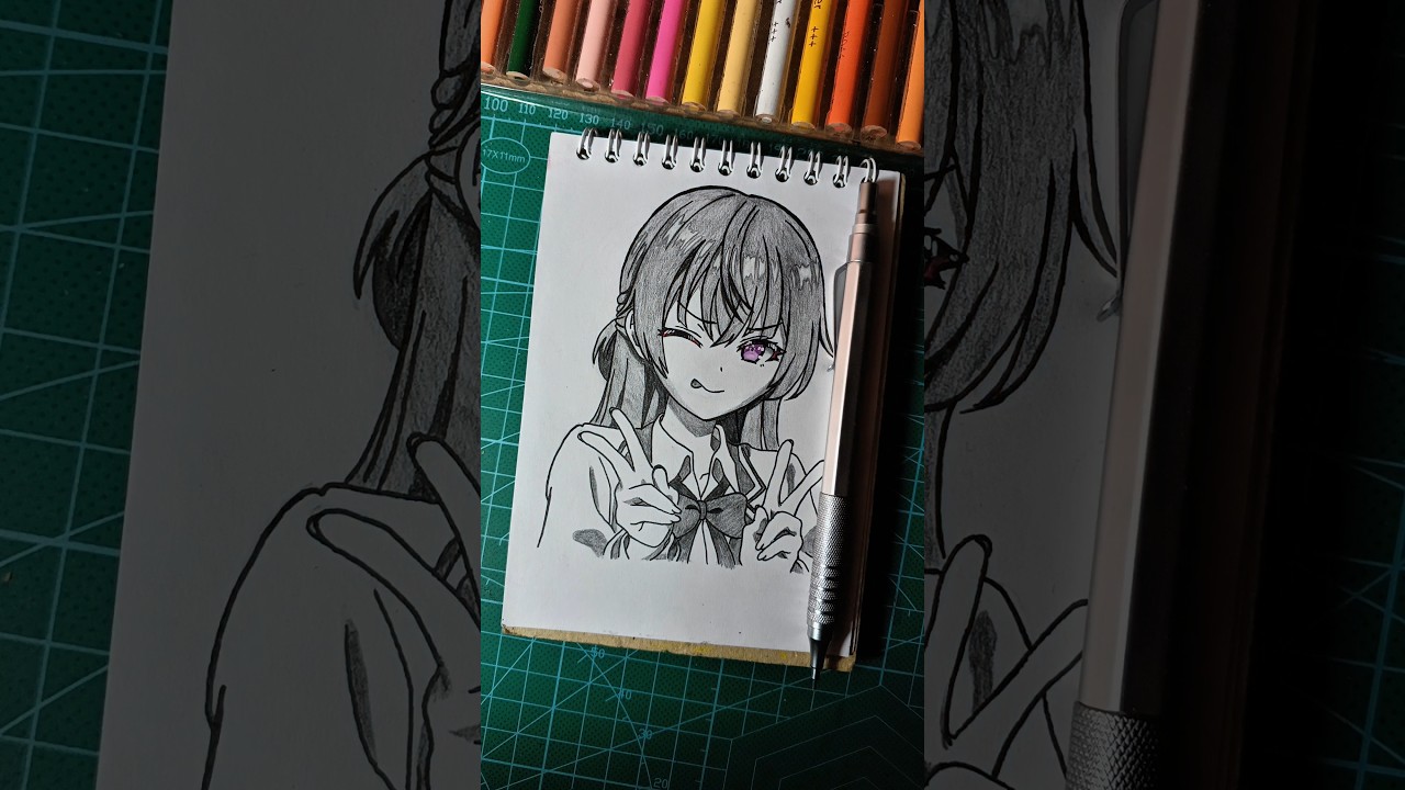 Drawing Yuki Suou 時々ボソッとロシア語でデレる隣のアーリャさん || quick sketch #shorts #art #drawing #anime