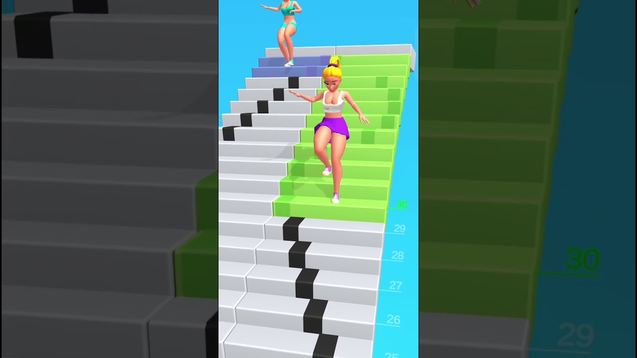 Cute_baby_girl_down_stairs_run_gameplay_level_66_#run_#running_#gaming_#shorts(1080p) #viral #toy