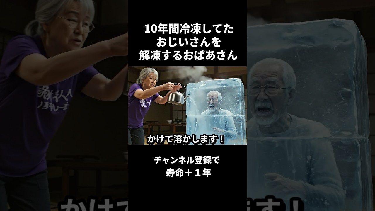 おじいさんを解凍するAIおばあちゃん #ai動画  #ai #shorts  #aishorts  #ai動画  #おばあちゃん