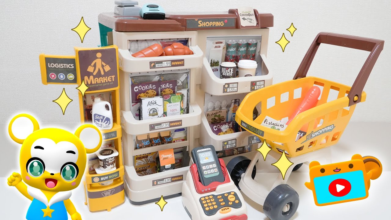 【おもちゃ】【おままごと】お買い物ごっこ！★ 子供向け知育動画★赤ちゃん喜ぶアニメ