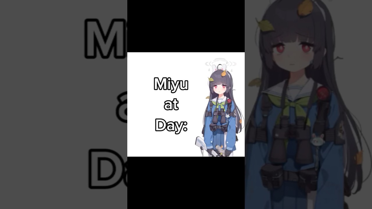 Miyu(bi) at day vs night😭⁉️#zenlesszonezero #bluearchiveglobal #bluearchivemiyu #bluearchive #anime