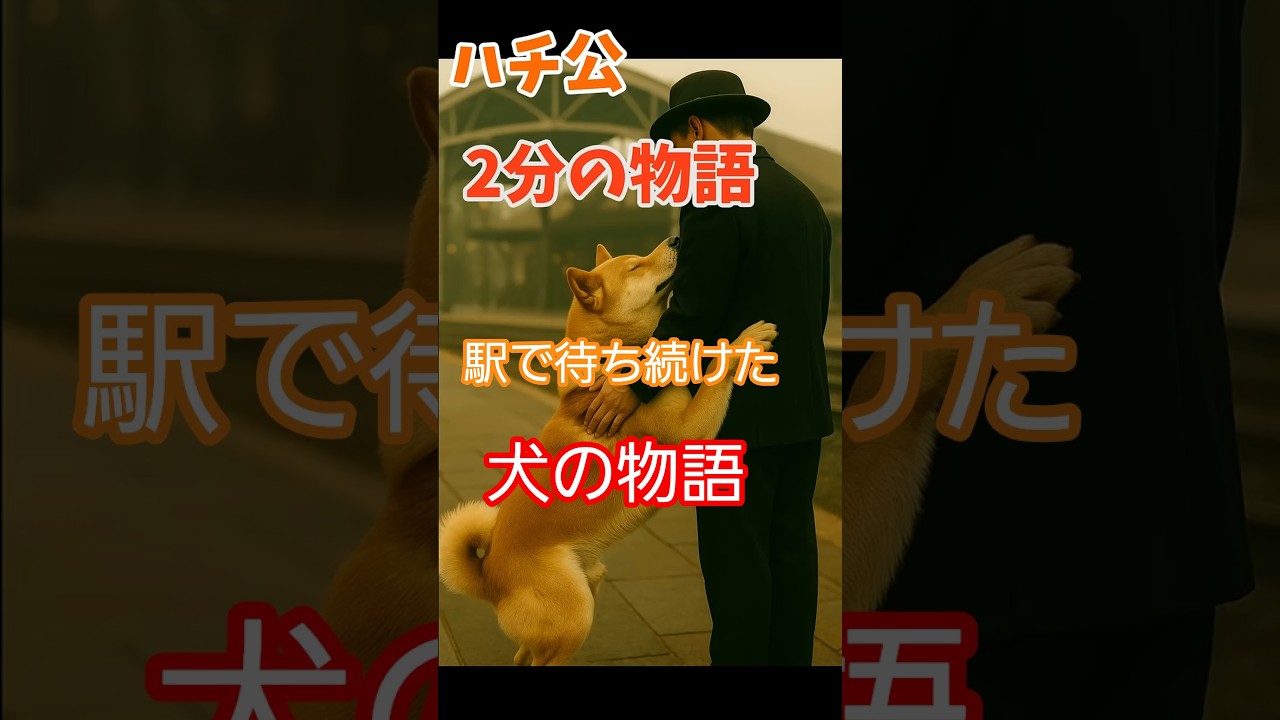 実話｜ハチ公が渋谷駅で飼い主を待ち続けた日々【2分の感動物語】#犬 #ハチ公 #忠犬ハチ公 #秋田犬 #感動話 #Shorts #Hachiko