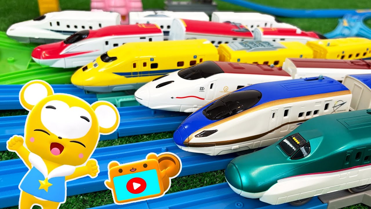 【おもちゃ】プラレールで新幹線を覚えよう！トミカ★はたらくくるま・消防車・救急車・パトカー★乗り物 いっぱい 子供向け知育動画★赤ちゃん喜ぶアニメ,Tomica Cars