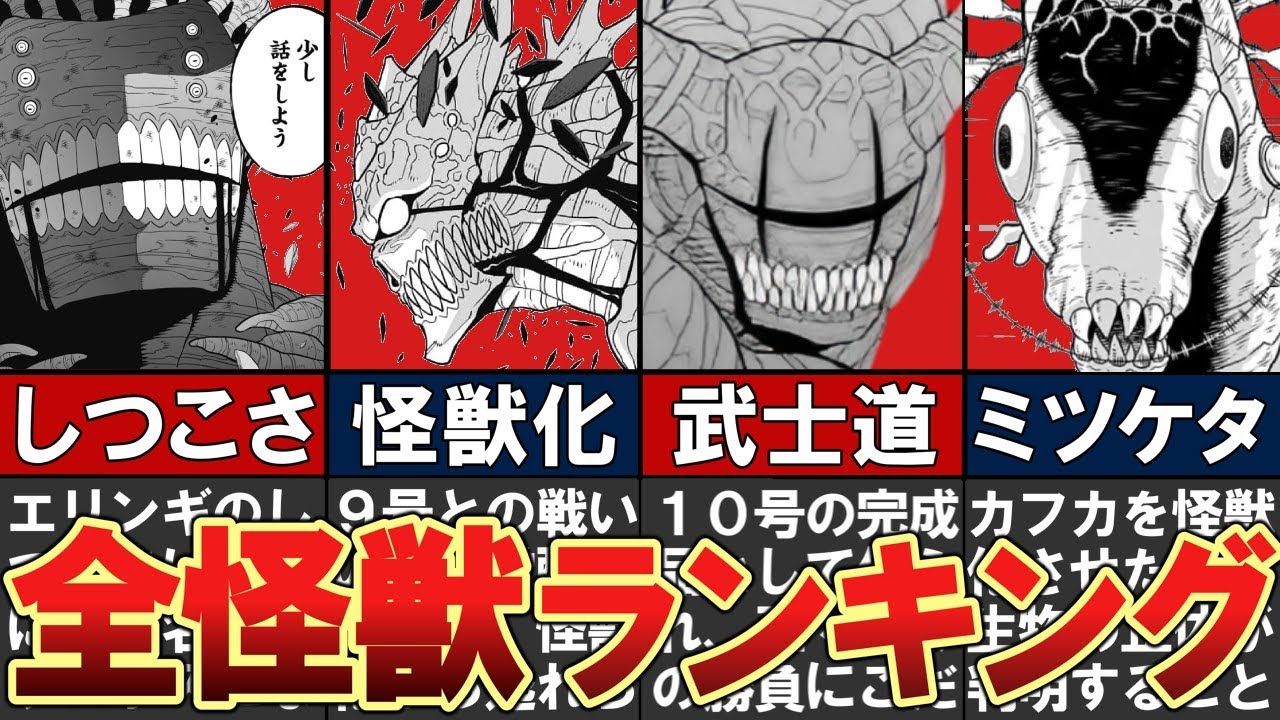 【怪獣8号】全識別怪獣ランキングTOP15【リメイク】