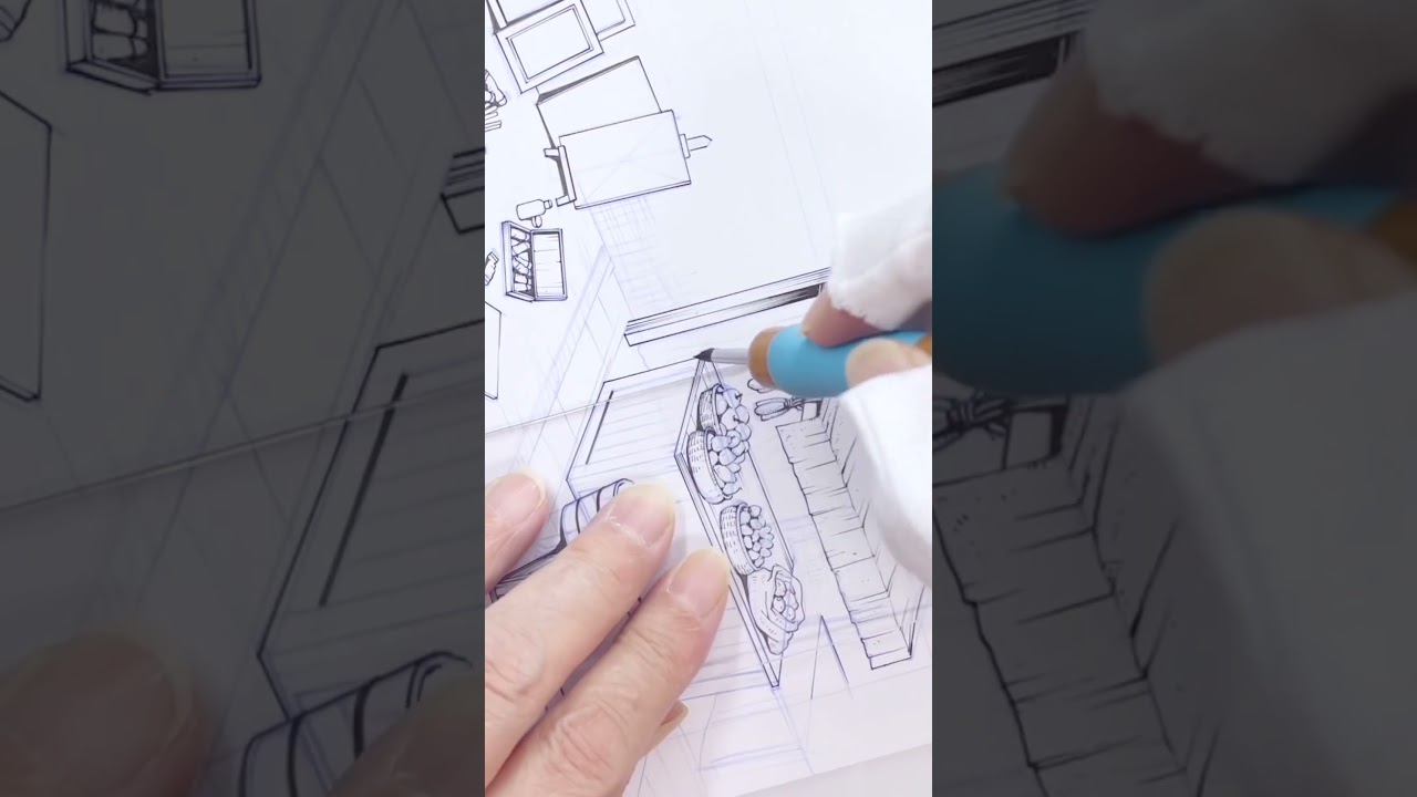 プロアシが描くアナログ背景【japanese manga  background art】p.103#鑑定スキルで成り上がる