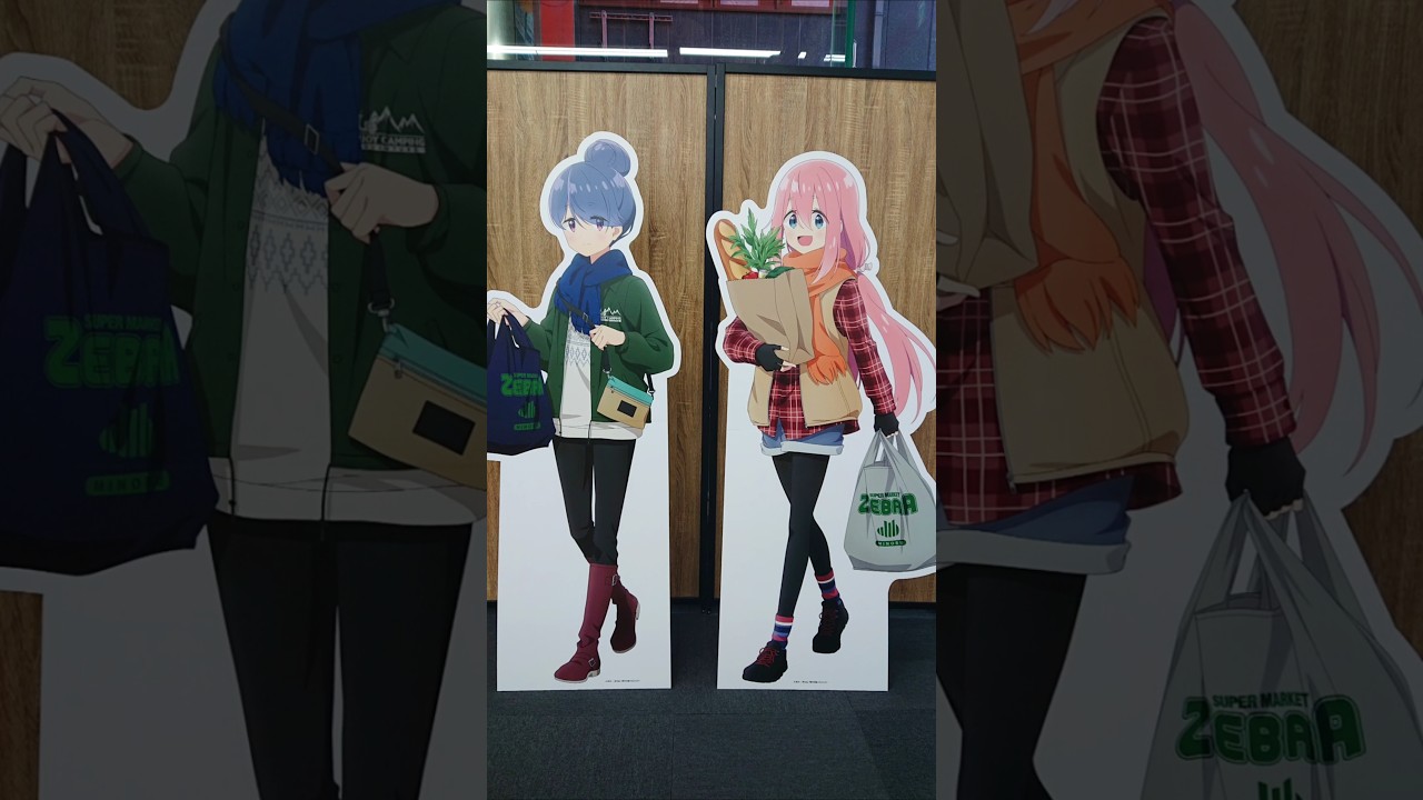 【🇯🇵旅日記】秋葉原オノデン:ゆるキャン△志摩リンバースデーキャンプPOP UP SHOP 2人パネル #Shorts