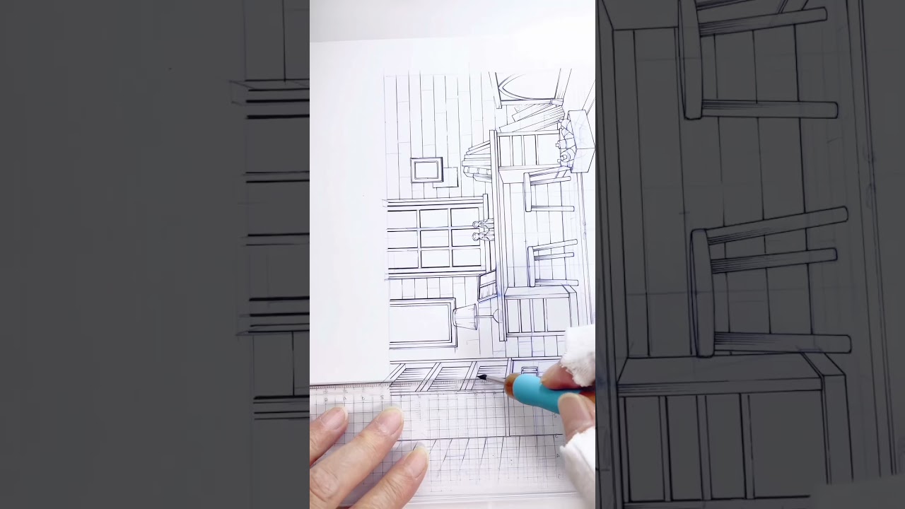 プロアシが描くアナログ背景【japanese manga  background art】p.93#鑑定スキルで成り上がる