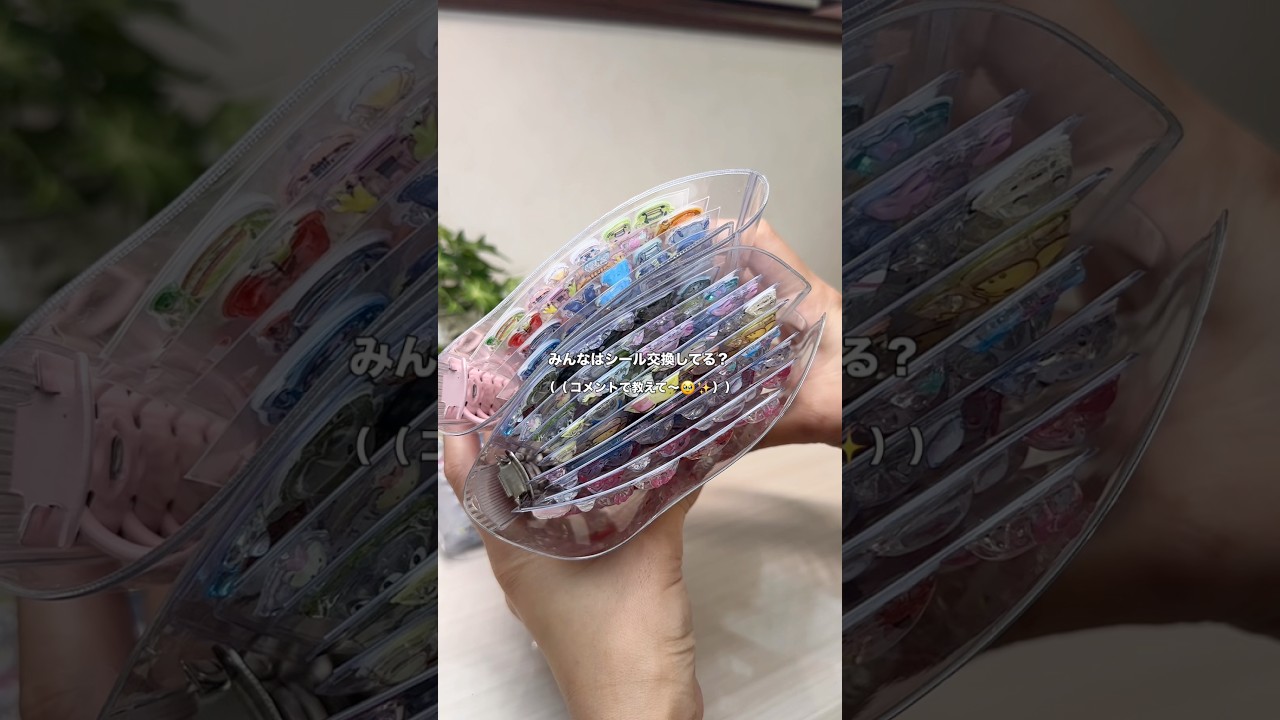 シール帳作ってみたけど..🥺交換するお友達がいません🥺 #シール #シール帳 #シール沼 #シール交換 #透明シール帳 #サンリオ #たまごっち #しずくちゃん #あわわちゃん #shorts