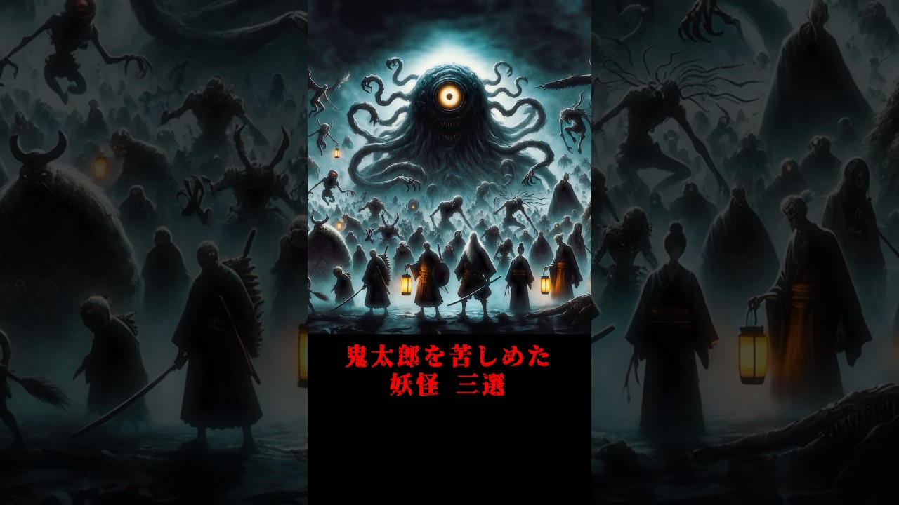 鬼太郎を苦しめた妖怪三選【MADE IN AI --Yokai / 妖怪チャンネル】#shorts #妖怪