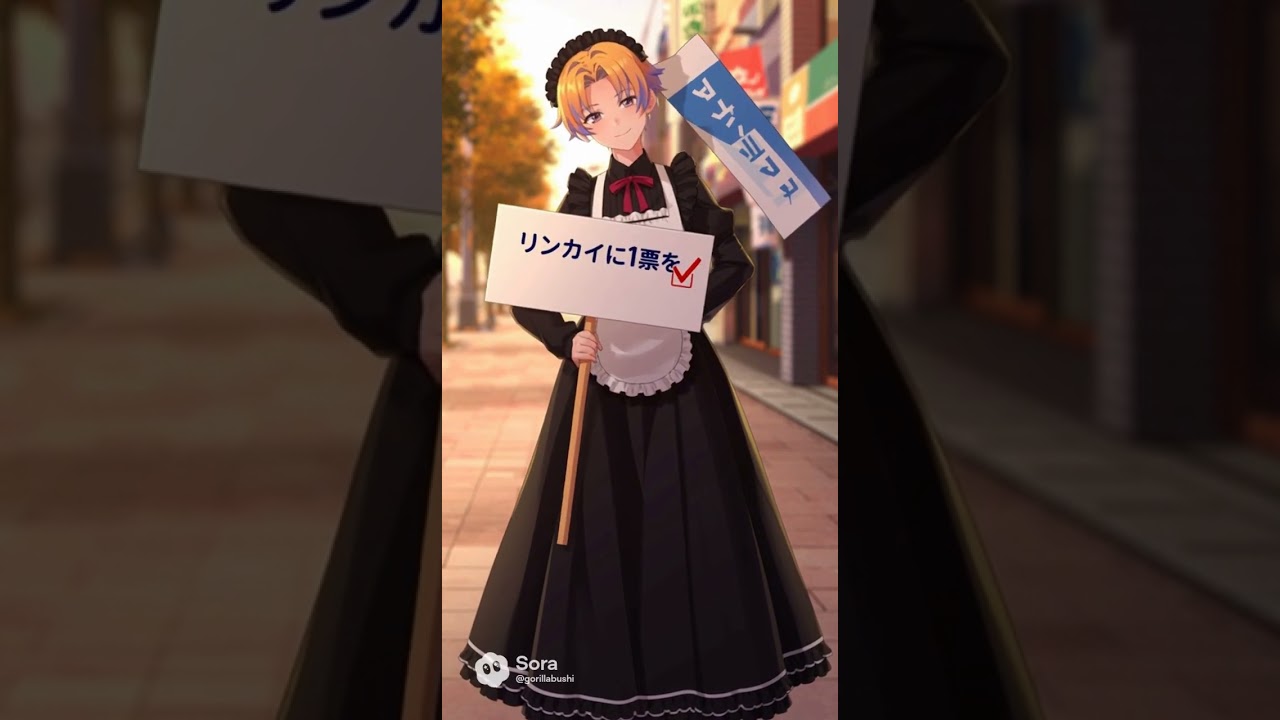 リンカイに清き1票を　岸和田リオ　#リンカイPJ #リンカイpj  #リンカイ #岸和田競輪  #岸和田リオ　#競輪　#ガールズ競輪　#メイド服　#メイド