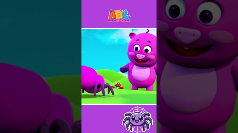 🕷 Incy Wincy Spider Crawling #shorts #kidssong #abclearningclub