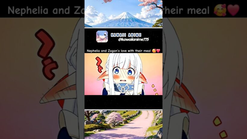 Nephelia and Zagan’s love with their meal ❤️ #anime #animeedit #shorts
