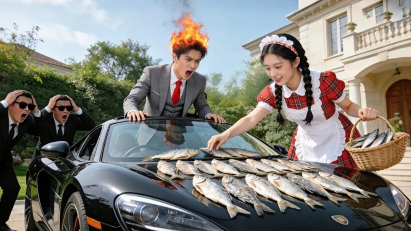 CEOは誰にも愛車に触れるなと命じたが、田舎の少女は気にもせず、なんと車の上で干物を干した！彼女は気でも狂ったのか？！愛！