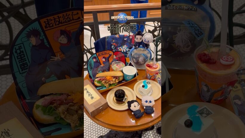 🤞呪術廻戦×USJ🌏 Tried all the food!!お腹破裂する#呪術廻戦 #jjk #jujutsukaisen #gojo #geto #cullinggame #itadori