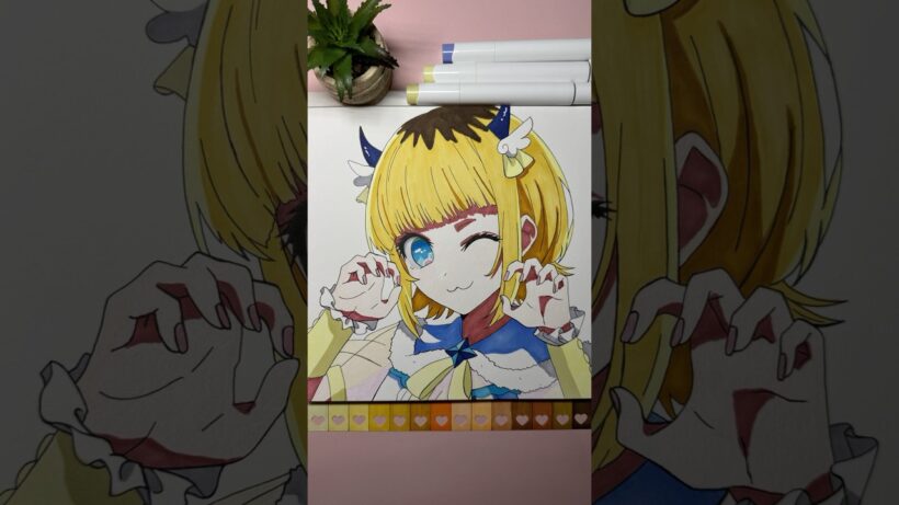 Drawing Mem-cho💖 ||Oshi no Ko|| #shorts #memcho #anime   #oshinokoseason3 #推しの子