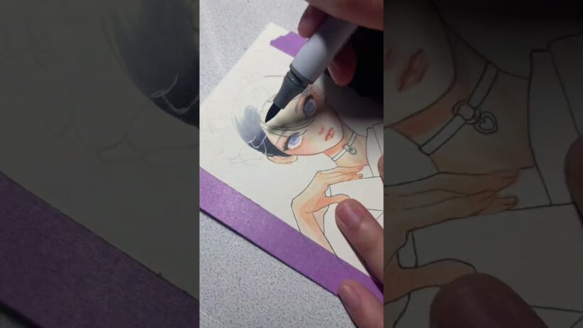 #うるわしの宵の月#模写#模写イラスト#イラスト#イラストメイキング #コピック#コピックイラスト #アニメ#shorts