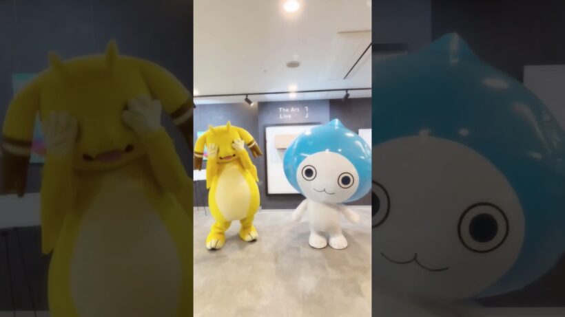 ぴちょんくんと仲良くふたりで踊ってみた🎶 #ぴちょんくん #イルシアくん #shorts