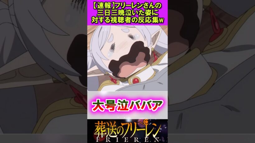 【速報】フリーレンさん三日三晩泣いてしまい話題にw#葬送のフリーレン #反応集