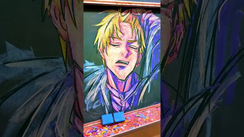 【黒板アート】チョークで 呪術廻戦 死滅回游 前編 禪院直哉×マヨネーズexeかいてみた   #呪術廻戦 #死滅回游  #禪院直哉 #マヨネーズexe  #chalkart  #黒板アート #ドブカス