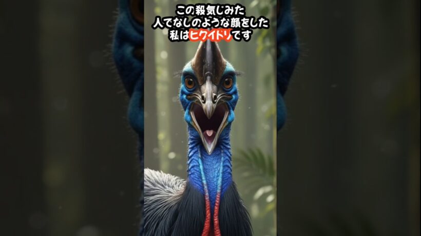 ヒクイドリ　世界一 危険な鳥 ！？  誤解されている鳥 #動物雑学 #動物 #雑学 #豆知識