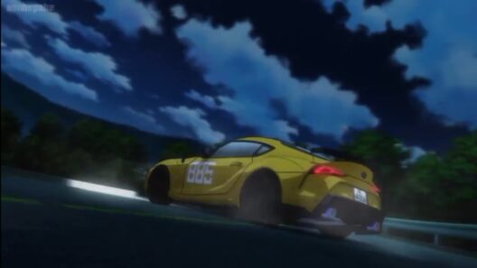 Keisuke's GR Supra touge run in Akagi - MF Ghost season 3 EP6 (30)