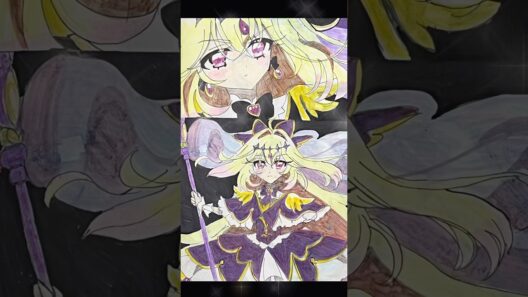 名探偵プリキュア❣️キュアアルカナ・シャドウを描いてみた🃏🖤【オープニングより♪】Drawing Cure Arcana Shadow 🃏🖤from op♪#shorts