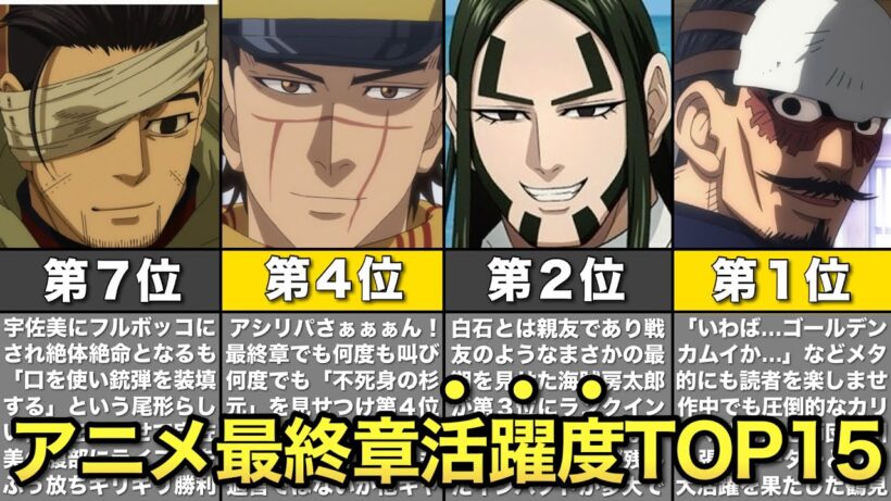 【ゴールデンカムイ】TVアニメ最終章!!札幌ビール工場編の活躍度ランキングTOP15ッ!!