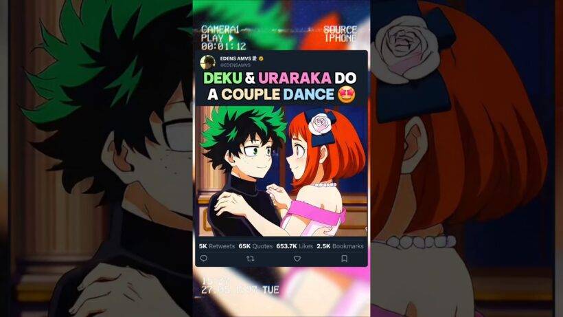 DEKU ET URARAKA FONT UNE DANSE EN COUPLE #myheroacademia #edit #amv #mha #bnha