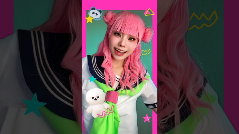 【cosplay】大っ×100好きな正反対な君と僕コスプレついにやっちゃった〜‼️🐼🩷 #shorts #seihantainakimitobokucosplay