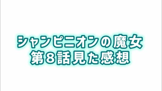 【愛せない運命】シャンピニオンの魔女第8話見た感想