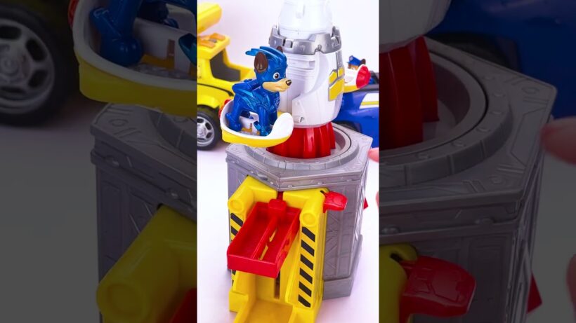 Satisfying & Unboxing Review Paw Patrol Rubble & Crew, Launch & Spin Spaceship Playset #pawpatrol