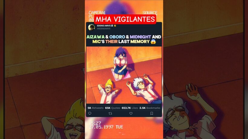 Aizawa, Oboro, Mic et Midnight Leur dernier souvenir ensemble | #myheroacademia #edit #mha #bnha