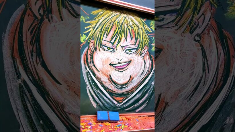 【黒板アート】チョークで 呪術廻戦 死滅回游 前編 禪院直哉×はいよろこんでかいてみた   #呪術廻戦 #死滅回游  #禪院直哉  #chalkart  #黒板アート #ドブカス