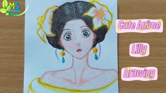 Lily Cute Anime Drawing(step by step)from Love Through a Prism