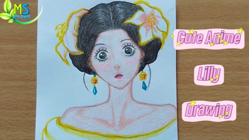 Lily Cute Anime Drawing(step by step)from Love Through a Prism