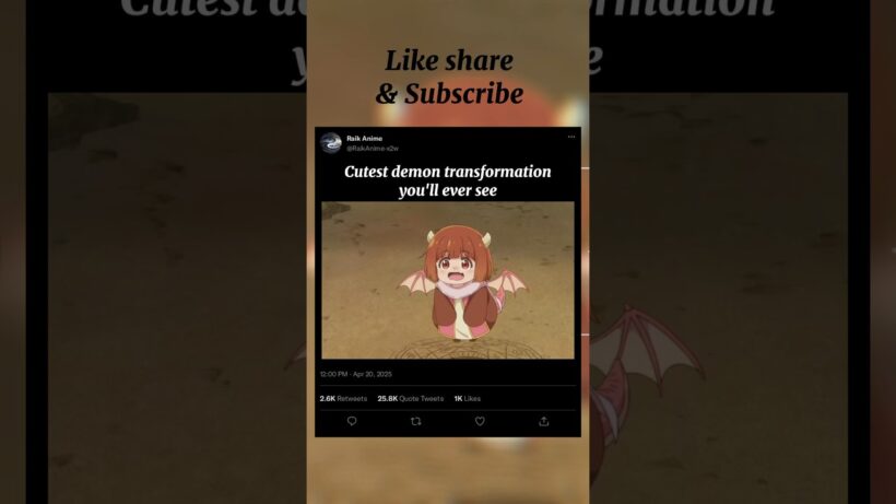 Cutest demon transformation you’ll ever see🥰| Anime: The Demon king Daughter is too kind