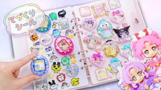 シール帳DIY⭐ボンボンドロップシールを100均材料で手作り❤️名探偵プリキュア！サンリオ＆たまごっちシールも工作✨キュアアンサーとキュアミスティック🍭