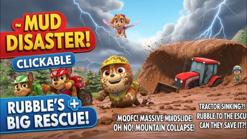 PAW Patrol: Mountain Mud Disaster! 🚜⚠️ | Rubble’s Big Rescue Plan & Tractor Save!