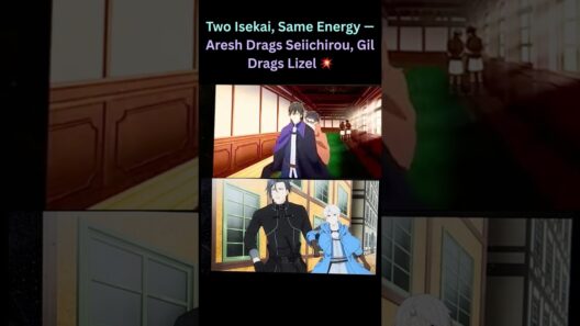 Two Isekai, Same Energy — Aresh Drags Seiichirou, Gil Drags Lizel 💥 #anime #shorts #animeedit