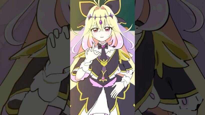 【 #名探偵プリキュア 】 スワイプする度 キュアアルカナ・シャドウ が近づく動画【 #VRoid 】 #shorts